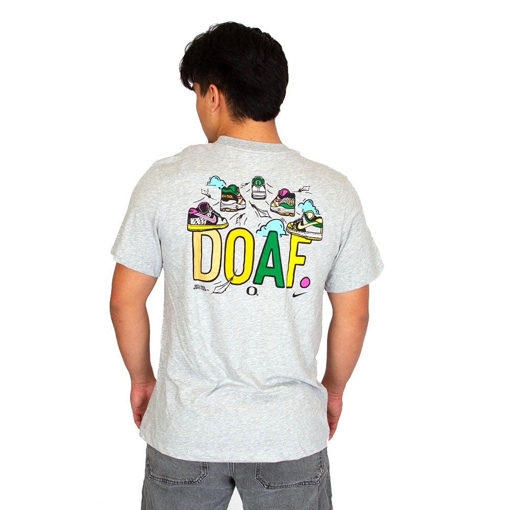 Classic Oregon O, Nike, Grey, Crew Neck, Performance/Dri-FIT, Men, Unisex, Division Street, DOAF, Trees & Sneakers, T-Shirt, 1011238